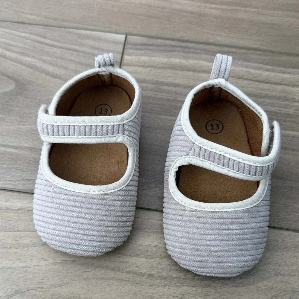 Gray Kids Shoes with Strap